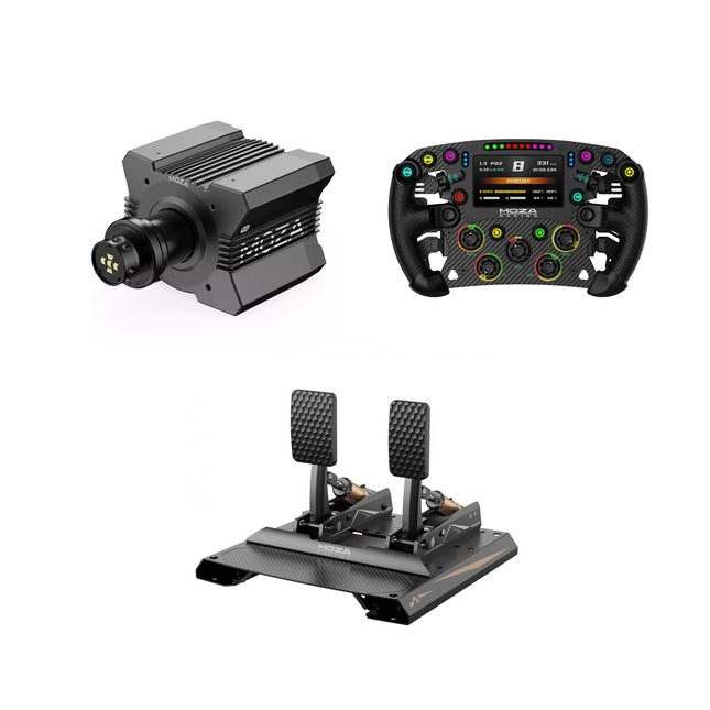 Moza R12 + FSR2 + CRP2 Bundle